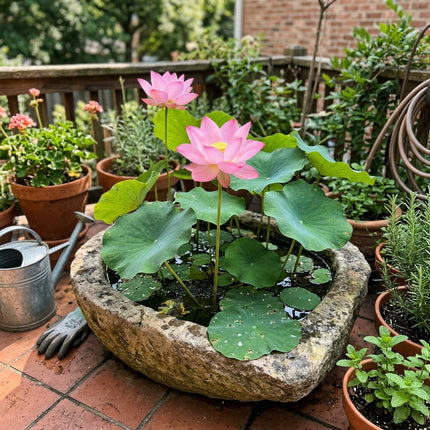 10 Pink Bowl Lotus Seeds for Planting - Premium Indoor Aquatic Micro Lotus Seeds for Water Bowls and Ponds