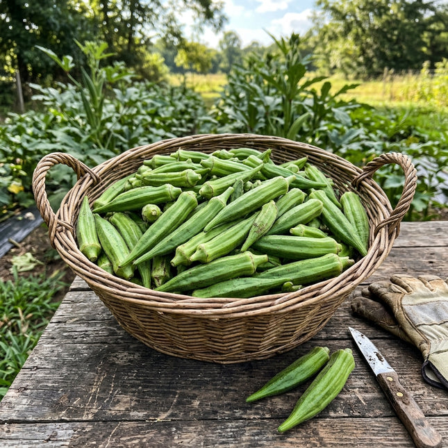 Clemson Spineless Okra Seeds - 50 Seeds