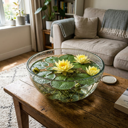 10 Bright Yellow Bowl Lotus Seeds for Planting - Premium Indoor Aquatic Micro Lotus Seeds for Water Bowls and Ponds