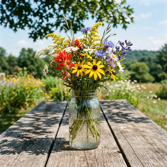 300 North American Wildflower Mix Seeds - Premium Bulk Seed Blend for Easy Outdoor Garden Landscapes