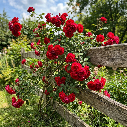 50 Premium Climbing Red Rose Seeds - Beautiful Garden Flowers for Planting