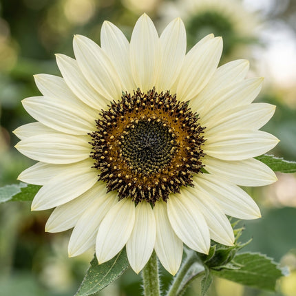 100 Italian White Sunflower Seeds for Planting - Elegant Creamy White Petals - Heirloom Branching Cut Flowers
