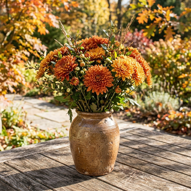 50 Premium Orange Chrysanthemum Seeds - Beautiful Garden Flowers for Planting