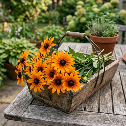 500 Orange Black-Eyed Susan Seeds for Planting - Heirloom Orange Black-Eyed Susan Flower Seeds for Home Garden