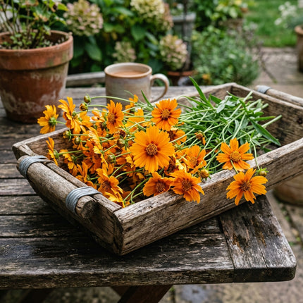 500 Orange Coreopsis Seeds for Planting - Heirloom Orange Coreopsis Flower Seeds for Home Garden