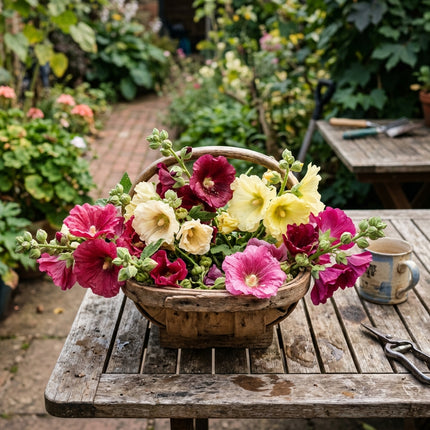 50 Hollyhock Seeds for Planting - Heirloom Hollyhock Flower Seeds for Home Garden