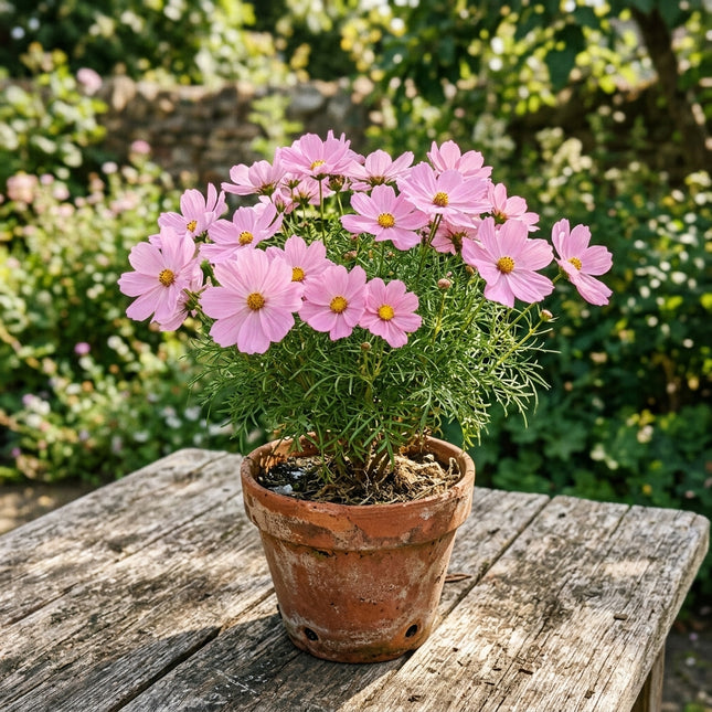 100 Pink Cosmos Seeds for Planting - Premium Heirloom Pink Cosmos Seeds for Home Garden Blooms