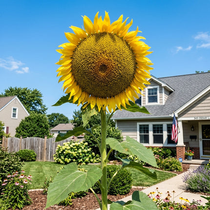 100 Count Mammoth Russian Sunflower Seeds - Long Lasting Patio Blooms, Outdoor Patio Decor, Beautiful Perennial Flowers