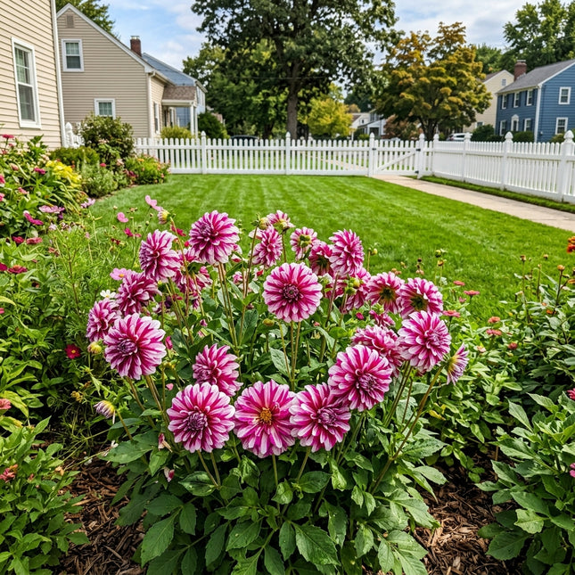 Vibrant 50 Dahlia Flower Seeds, Star Striped - Drought Tolerant, Nature Inspired Landscape, Premium Heirloom Seeds