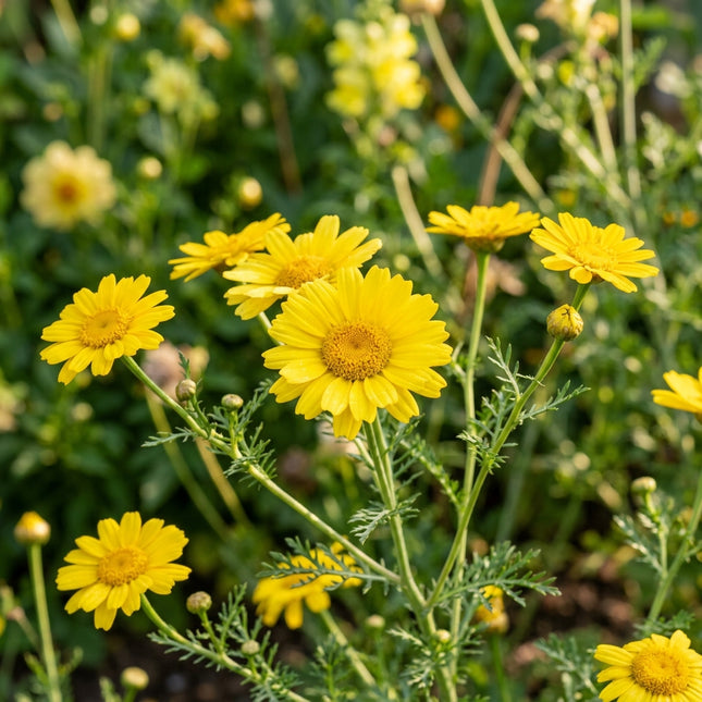 Yellow Garland Chrysanthemum Seeds - 100 Seeds
