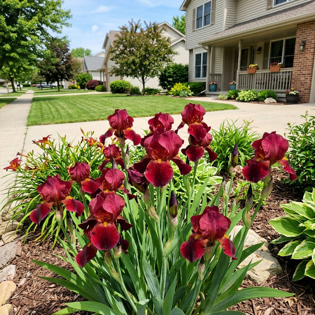50 Red Iris Seeds Heirloom Floral Blooms - Stunning Yard Decor, Vibrant Floral Display