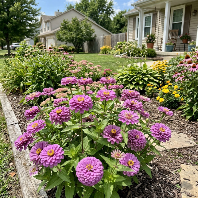100 Count Lavender Zinnia Seeds - Beginner Friendly Planting, for Home Garden, Vibrant Floral Display