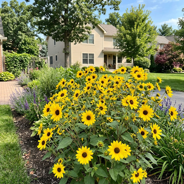 100 Count Dwarf Yellow Sunflower Seeds - Long Lasting Patio Blooms, for Planting, Drought Tolerant