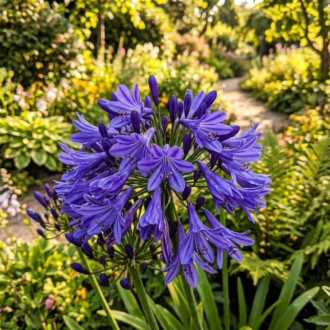 50 Purple African Lily Seeds Outdoor Patio Decor - Long Lasting Patio Blooms, Beautiful Perennial Flowers