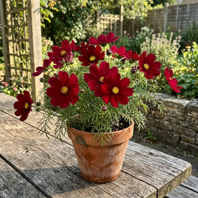 100 Red Cosmos Seeds for Planting - Premium Heirloom Red Cosmos Seeds for Home Garden Blooms