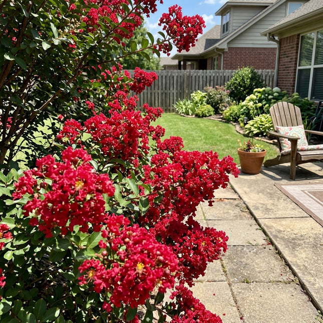 Fresh 100 Red Crape Myrtle Seeds for Home Gardening - Fast Growing, Stunning Yard Decor, for Home Garden