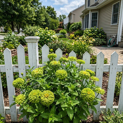 Exquisite 100 Zinnia Flower Seeds, Green - Beautiful Perennial Flowers, Outdoor Patio Decor, Stunning Yard Decor