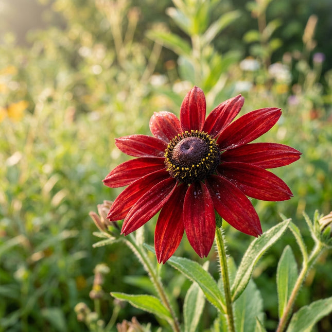 300 Cherry Red Black Eyed Susan Seeds for Planting - Vibrant Heirloom Perennial Garden Floral Decor, Easy to Grow Outdoor Landscape Blooms, Beautiful Black Eyed Susan Plants