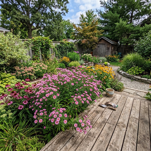 50 Count Pink Aster Seeds - Long Lasting Patio Blooms, Nature Inspired Landscape, Beautiful Perennial Flowers
