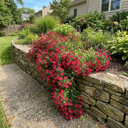 50 Red Aster Seeds Outdoor Patio Decor - Premium Heirloom Seeds, Fast Growing