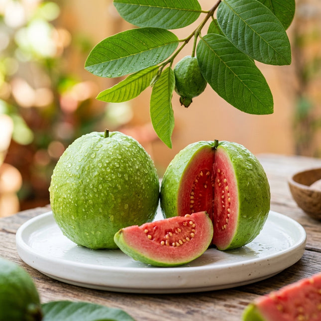 100 Tropical Red Guava Seeds for Planting - Exotic & Delicious Fruit Seeds for Home Garden - Grow Vibrant Sweet Red Guavas