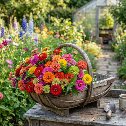 100 Zinnia Elegans Mixed Seeds for Planting - Heirloom Seed Blend for Home Garden