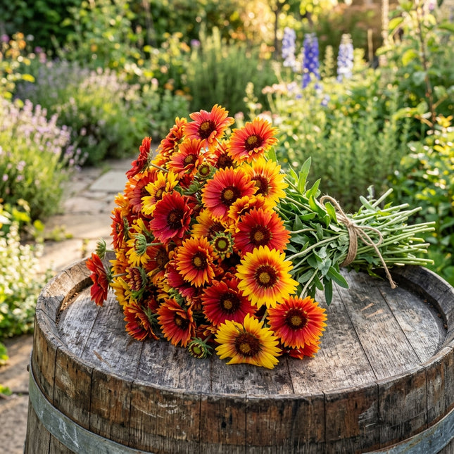 100 Gaillardia Blanket Flower Seeds for Planting - Heirloom Seed Blend for Home Garden