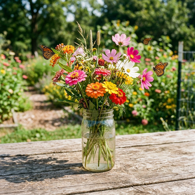 300 Butterfly Wildflower Mix Seeds - Premium Bulk Seed Blend for Easy Outdoor Garden Landscapes