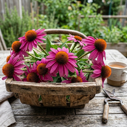 100 Purple Coneflower Echinacea Seeds for Planting - Heirloom Seed Blend for Home Garden
