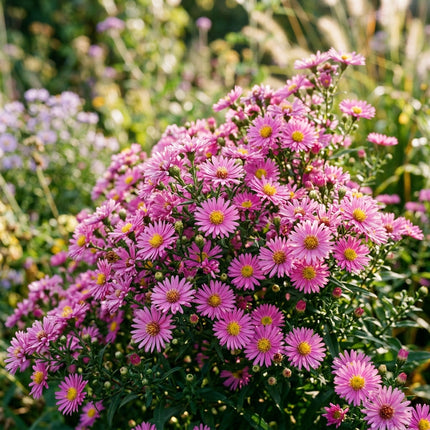 50 Pink Aster Seeds for Planting - Vibrant Heirloom Perennial Garden Floral Decor, Easy to Grow Outdoor Landscape Blooms, Beautiful Aster Plants