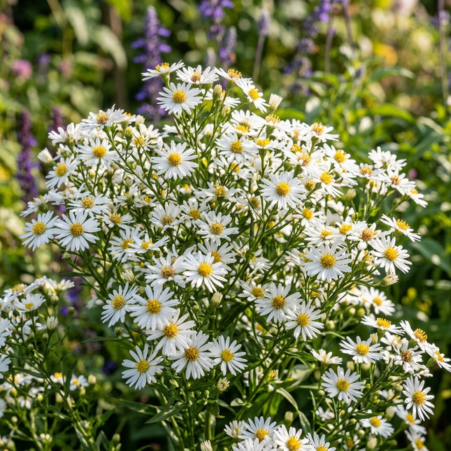 50 White Aster Seeds for Planting - Vibrant Heirloom Perennial Garden Floral Decor, Easy to Grow Outdoor Landscape Blooms, Beautiful Aster Plants