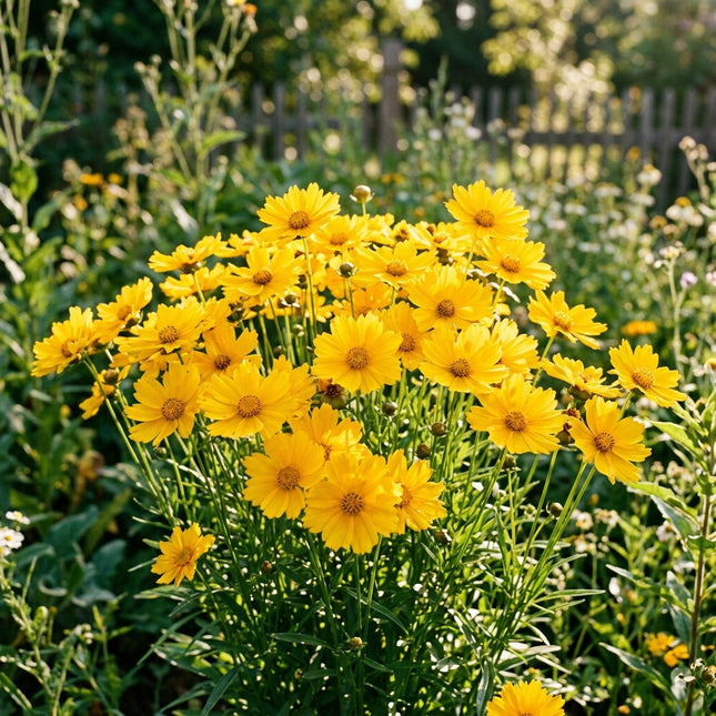 100 Golden Yellow Coreopsis Seeds for Planting - Vibrant Heirloom Perennial Garden Floral Decor, Easy to Grow Outdoor Landscape Blooms, Beautiful Coreopsis Plants