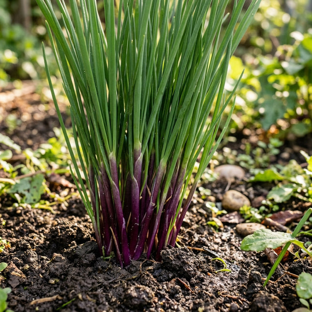 500 Purple Stem Garlic Chives Seeds for Planting - Premium Heirloom Purple Stem Garlic Chives Seeds for Home Garden