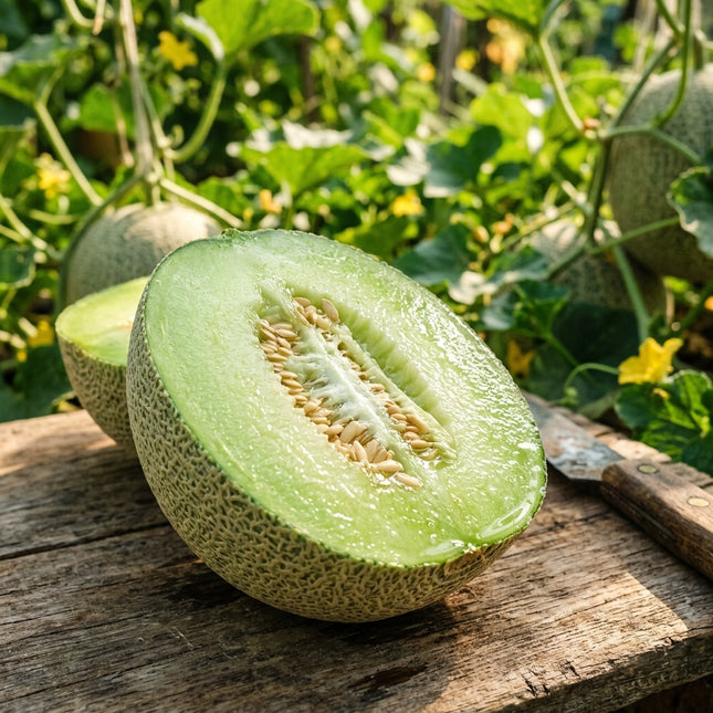 50 Emerald Sweet Melon Seeds for Planting - Premium Heirloom Emerald Sweet Melon Seeds for Home Garden