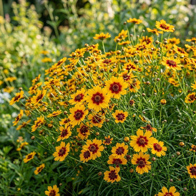 100 Sunburst Bicolor Coreopsis Seeds for Planting - Vibrant Heirloom Perennial Garden Floral Decor, Easy to Grow Outdoor Landscape Blooms, Beautiful Coreopsis Plants