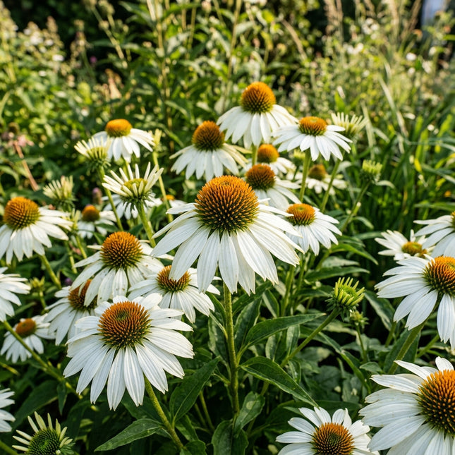 100 White Coneflower Seeds for Planting - Vibrant Heirloom Perennial Garden Floral Decor, Easy to Grow Outdoor Landscape Blooms, Beautiful Coneflower Plants