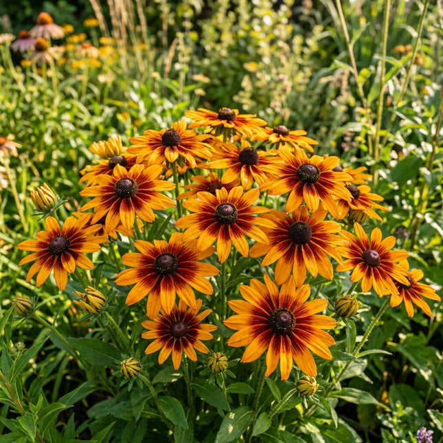 300 Orange Bicolor Black Eyed Susan Seeds for Planting - Vibrant Heirloom Perennial Garden Floral Decor, Easy to Grow Outdoor Landscape Blooms, Beautiful Black Eyed Susan Plants