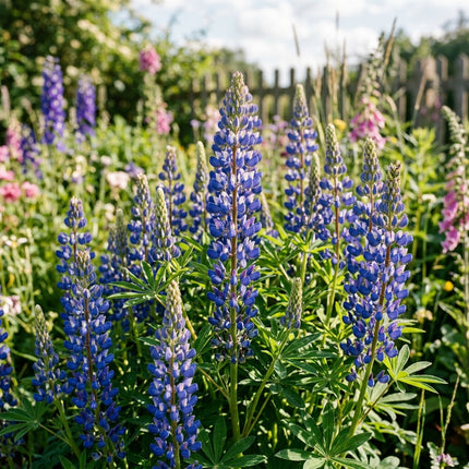 100 Blue Russell Lupine Seeds for Planting - Vibrant Heirloom Perennial Garden Floral Decor, Easy to Grow Outdoor Landscape Blooms, Beautiful Russell Lupine Plants