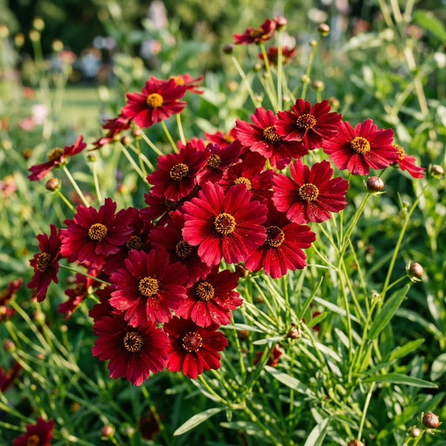 100 Ruby Red Coreopsis Seeds for Planting - Vibrant Heirloom Perennial Garden Floral Decor, Easy to Grow Outdoor Landscape Blooms, Beautiful Coreopsis Plants