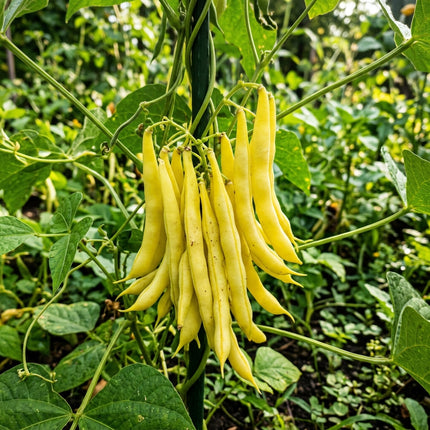 50 Yellow Wax Beans Seeds for Planting - Premium Heirloom Yellow Wax Beans Seeds for Home Garden