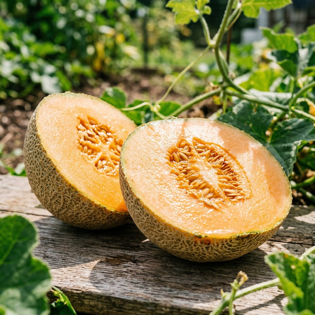 50 Netted Cantaloupe Seeds for Planting - Premium Heirloom Netted Cantaloupe Seeds for Home Garden