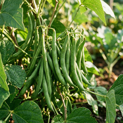 50 Bush Green Beans Seeds for Planting - Premium Heirloom Bush Green Beans Seeds for Home Garden