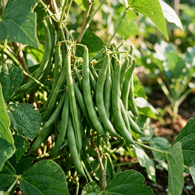 50 Bush Green Beans Seeds for Planting - Premium Heirloom Bush Green Beans Seeds for Home Garden