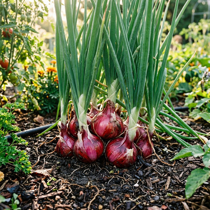 1000 Red Bulb Onions Seeds for Planting - Premium Heirloom Red Bulb Onions Seeds for Home Garden