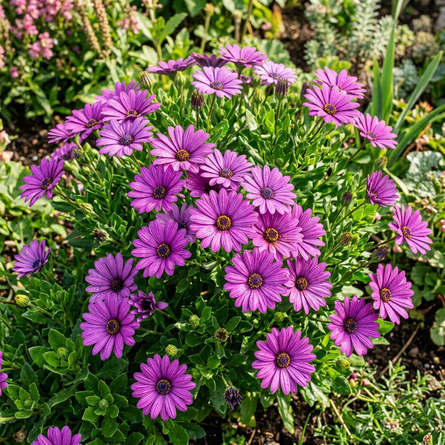 50 Deep Purple South African Marigold Seeds for Planting - Vibrant Osteospermum - Beautiful Daisy-like Cut Flowers