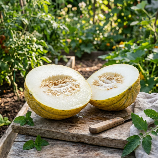 25 Casaba Melon Seeds for Planting - Premium Heirloom Casaba Melon Seeds for Home Garden