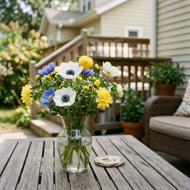 50 Count Anemone Yellow Dahlia Seeds - Long Lasting Patio Blooms, Easy to Grow, Vibrant Floral Display