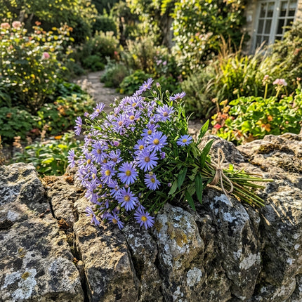 50 Count Dwarf Blue Aster Seeds - Beginner Friendly Planting, Nature Inspired Landscape, Vibrant Floral Display