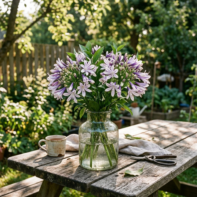 50 Count Bicolor White African Lily Seeds - Beginner Friendly Planting, Easy to Grow, Beautiful Perennial Flowers