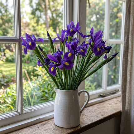 Fresh 50 Purple Iris Seeds for Home Gardening - Fast Growing, Beginner Friendly Planting, Outdoor Patio Decor
